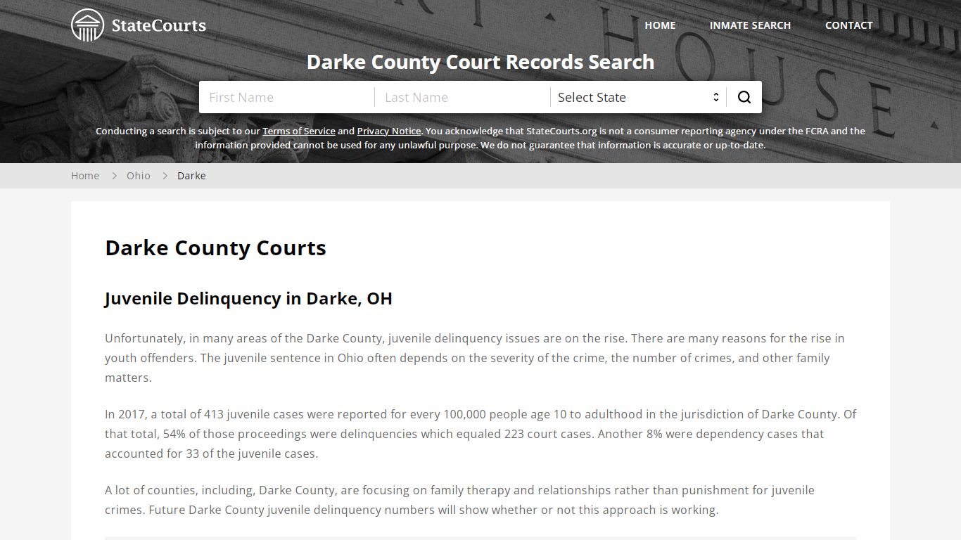 Darke County, OH Courts - Records & Cases - StateCourts